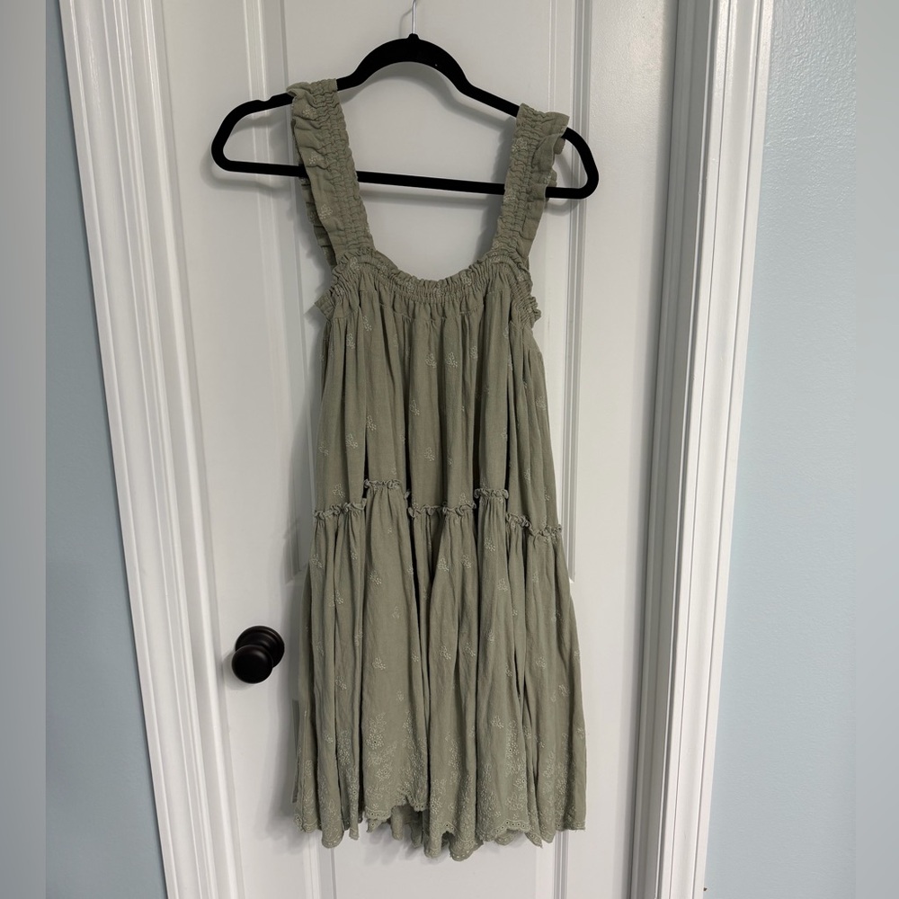 Rylee + Cru Sage Green Casual Dress
